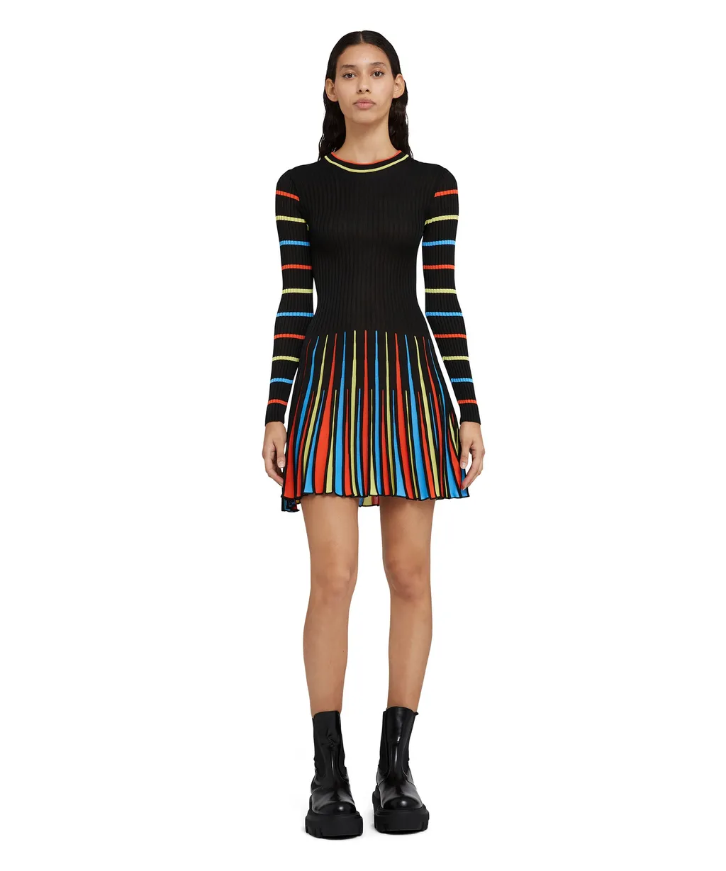 Round Neck Long-Sleeved Dress