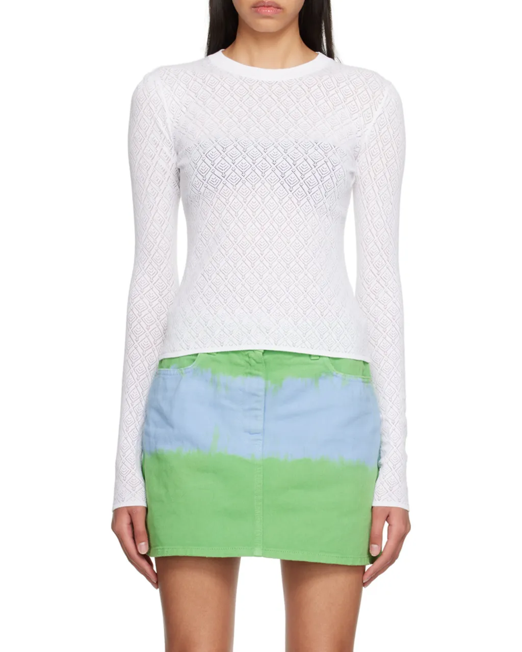 T-Shirt With Round Neck And Long Sleeves