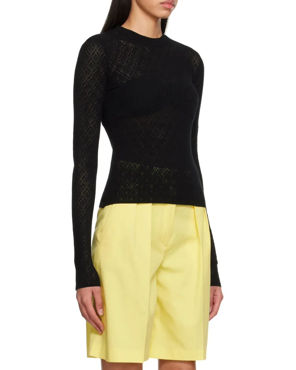 T-Shirt With Round Neck And Long Sleeves