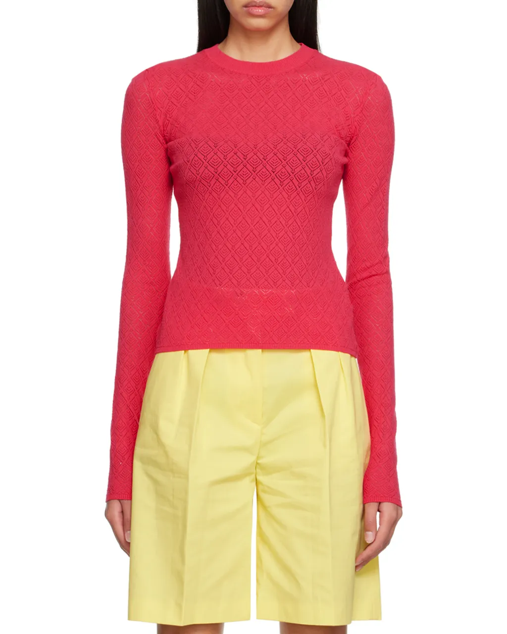 T-Shirt With Round Neck And Long Sleeves