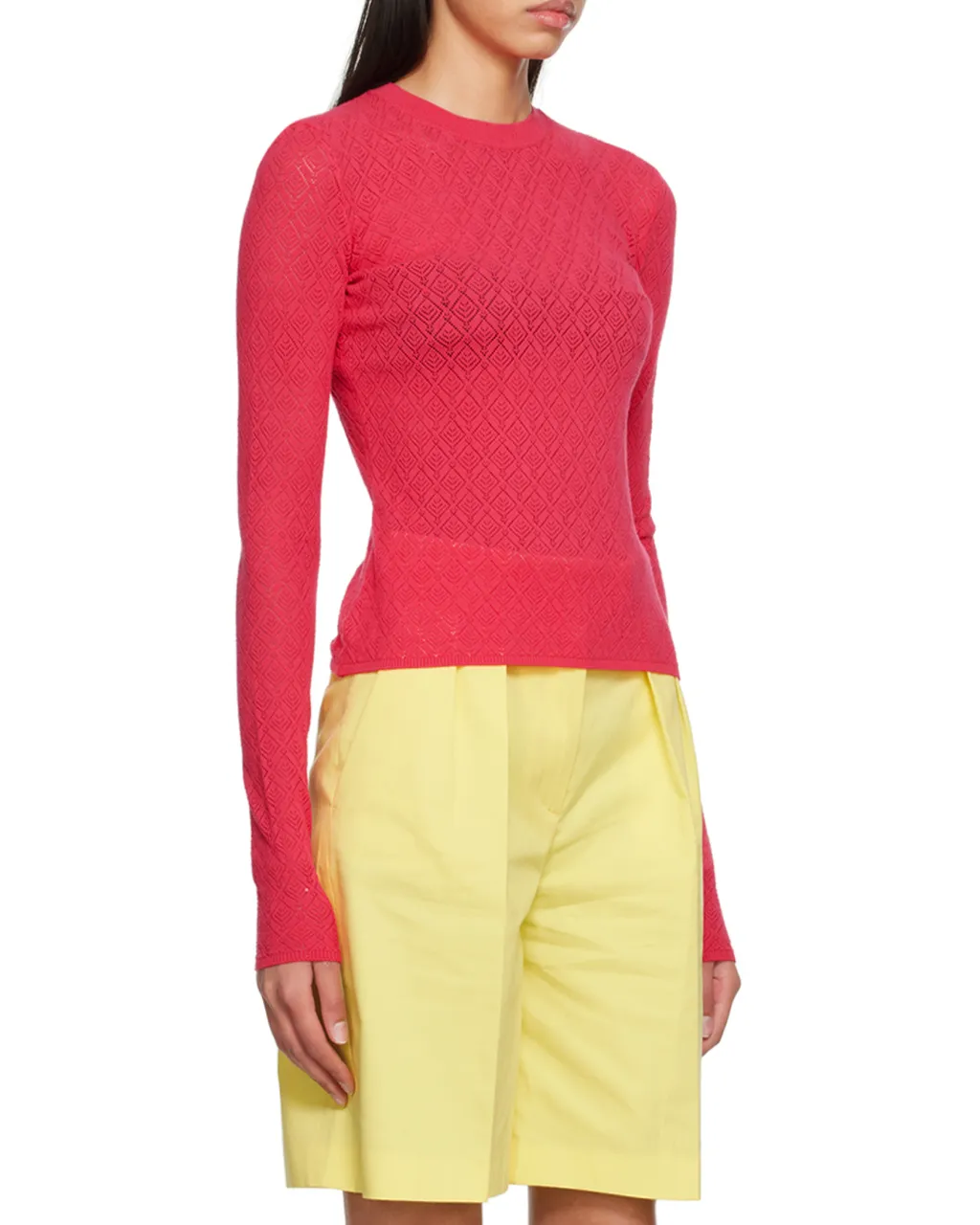 T-Shirt With Round Neck And Long Sleeves