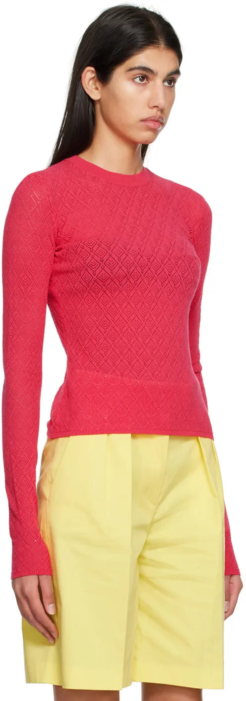 T-Shirt With Round Neck And Long Sleeves