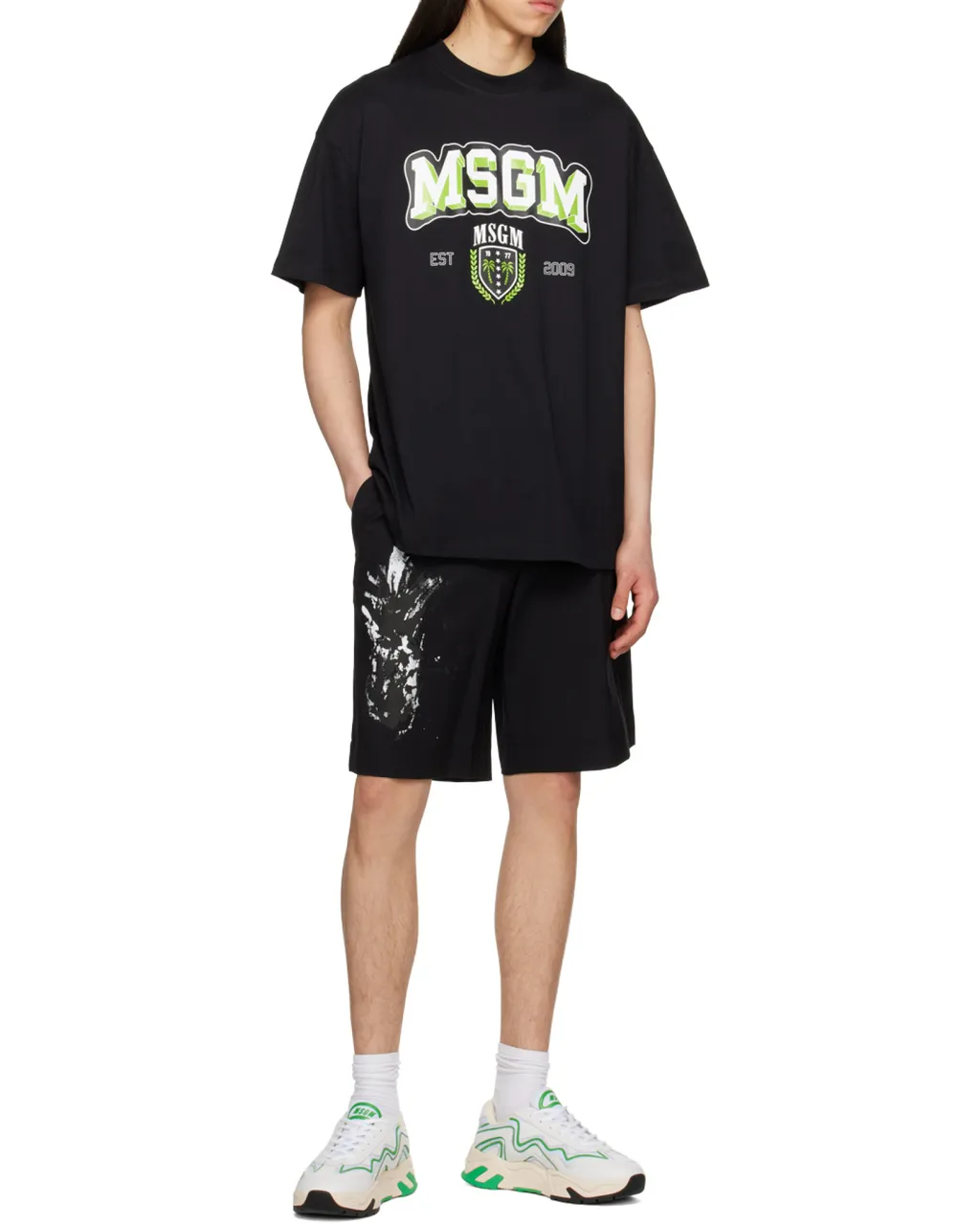 Paint Splash Detail Shorts