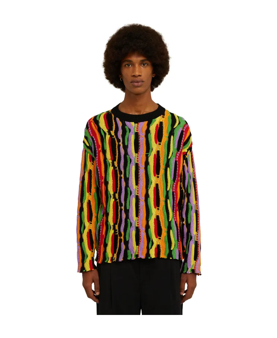 Full Jacquard Crewneck Knitted Jumper