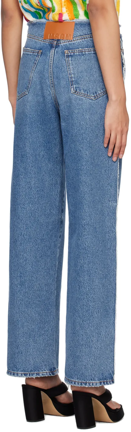 Distressed Wide-Leg Jeans