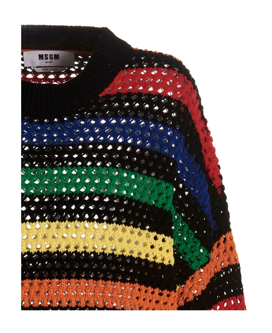 Striped Crewneck Knitted Sweater