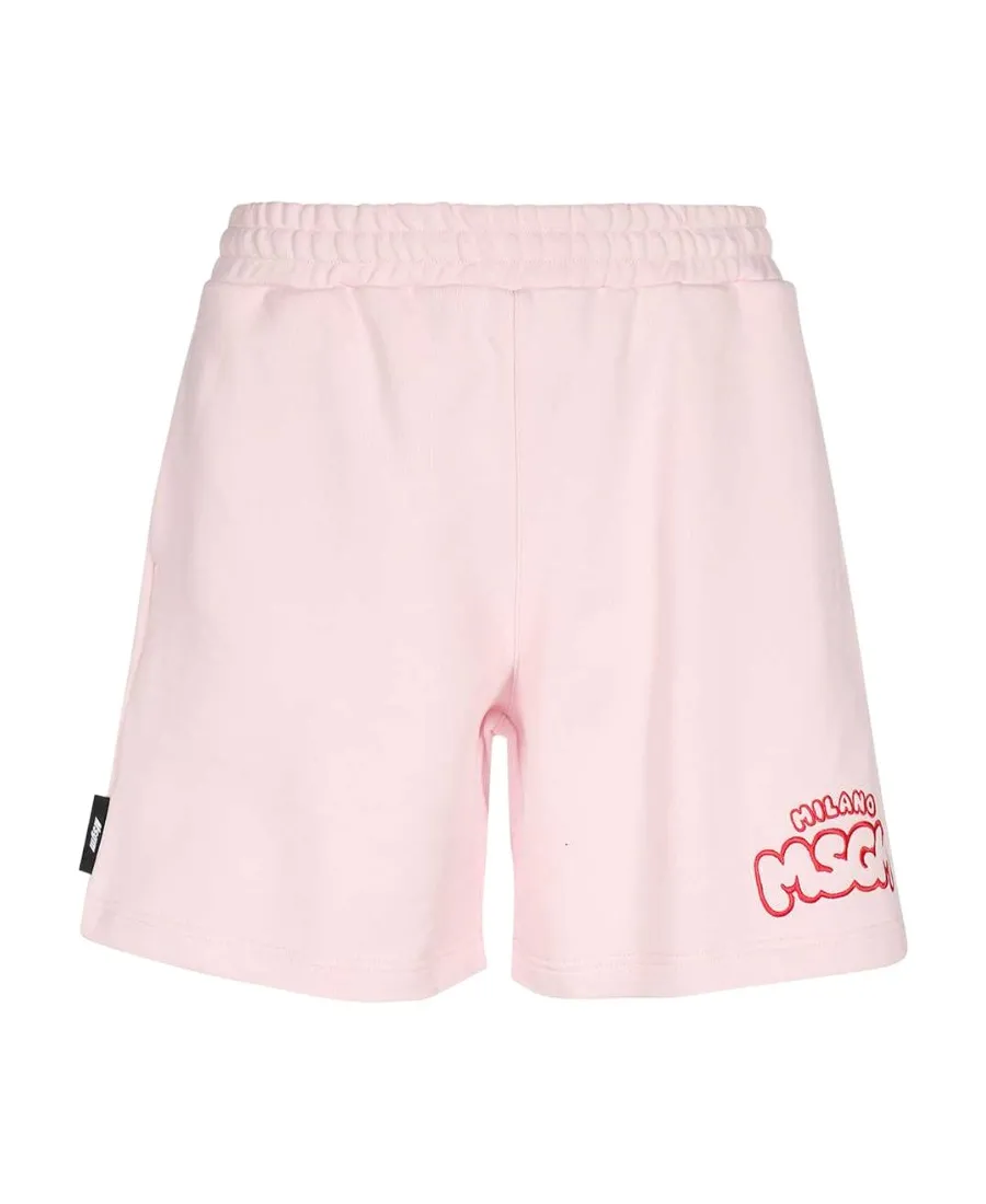 Logo-Embroidered Elasticated-Waistband Shorts