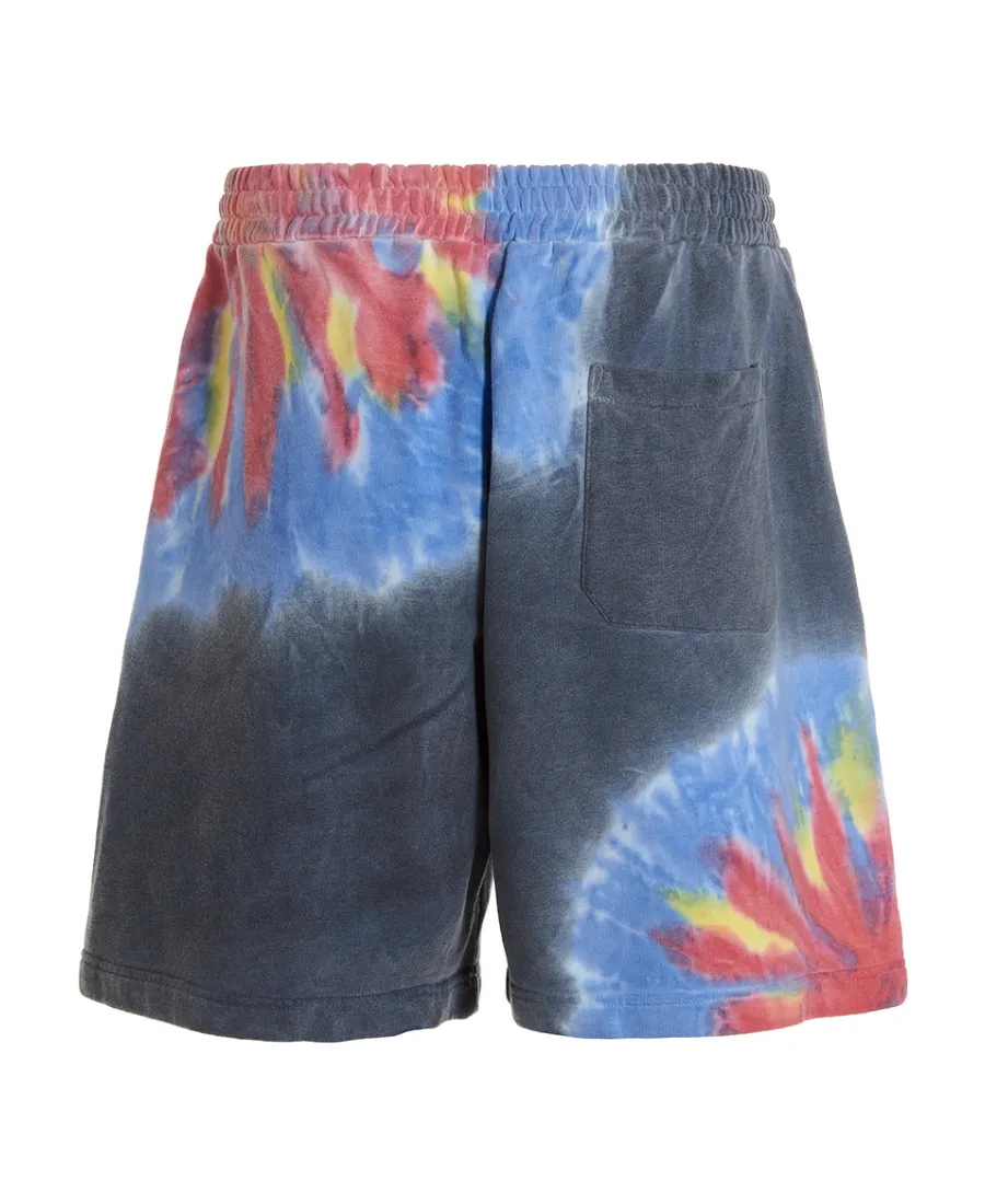 Logo Printed Tie Dyed Bermuda Shorts