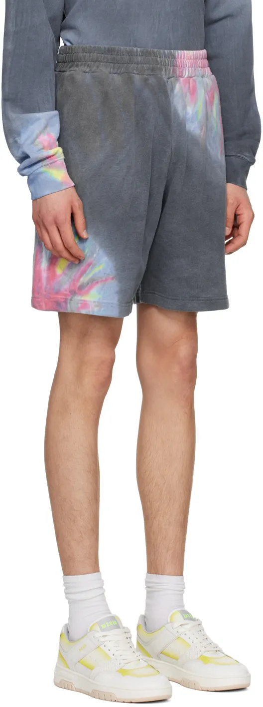 Logo Printed Tie Dyed Bermuda Shorts