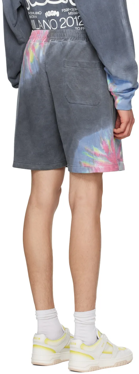 Logo Printed Tie Dyed Bermuda Shorts