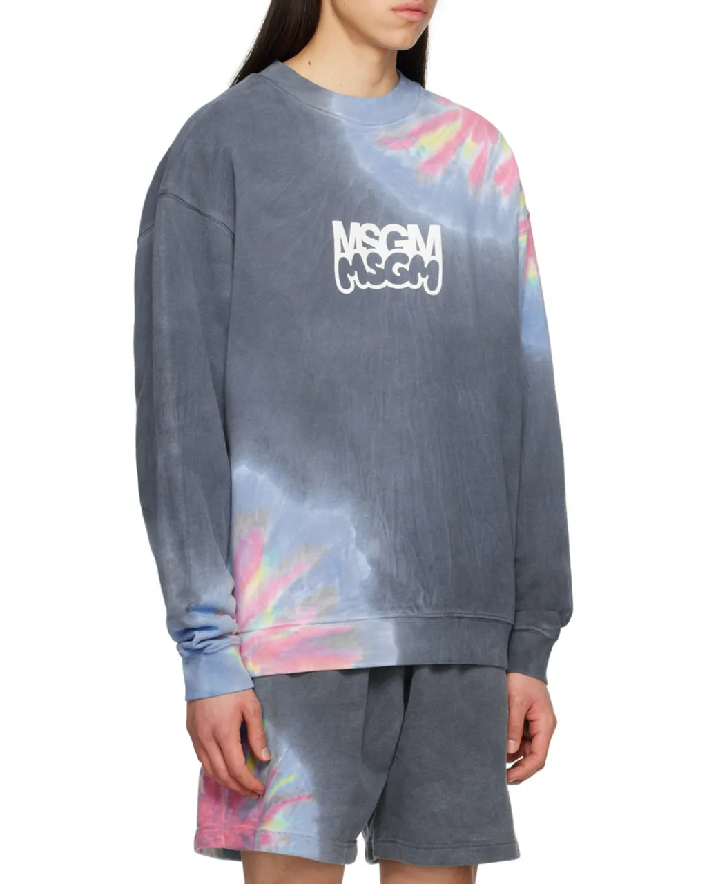 Logo Printed Tie Dyed Sweatshirt