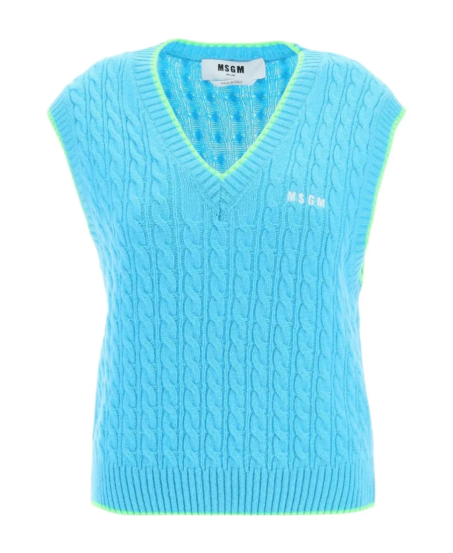 Embroidered-Logo Knit Vest
