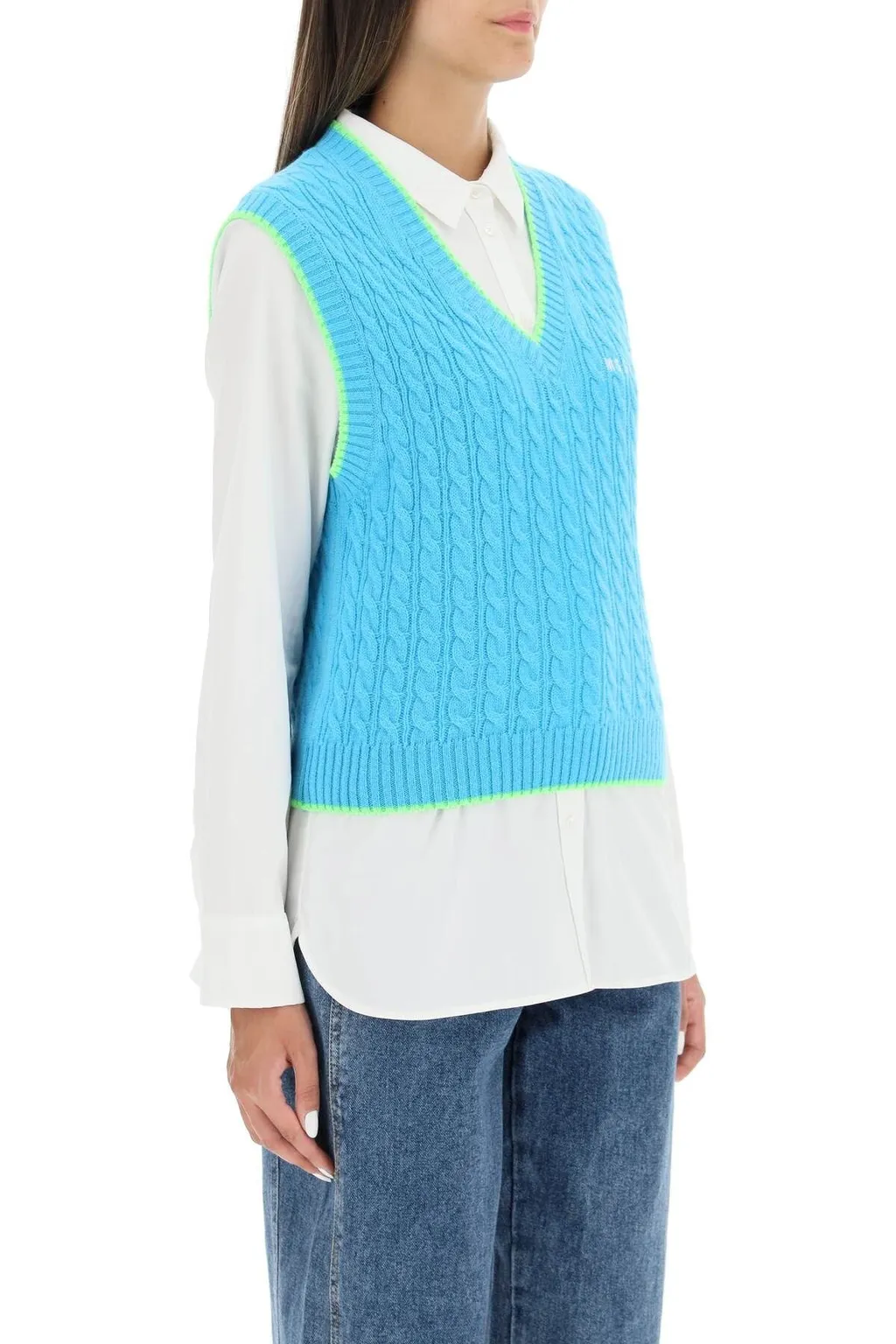 Embroidered-Logo Knit Vest