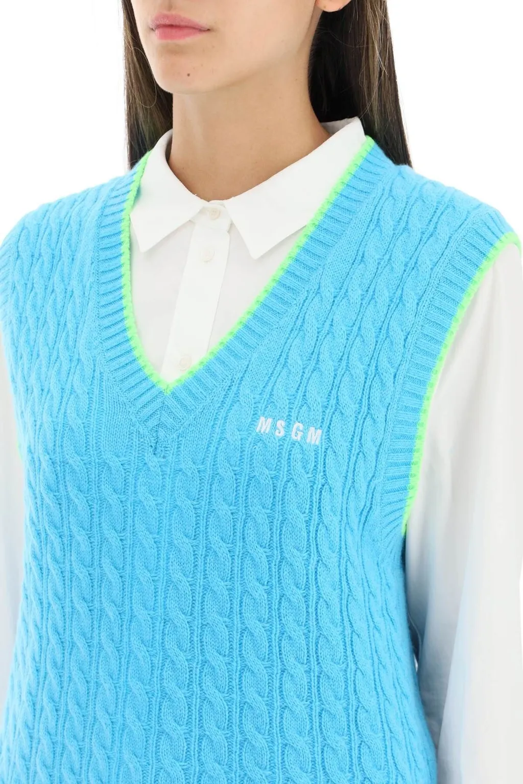 Embroidered-Logo Knit Vest