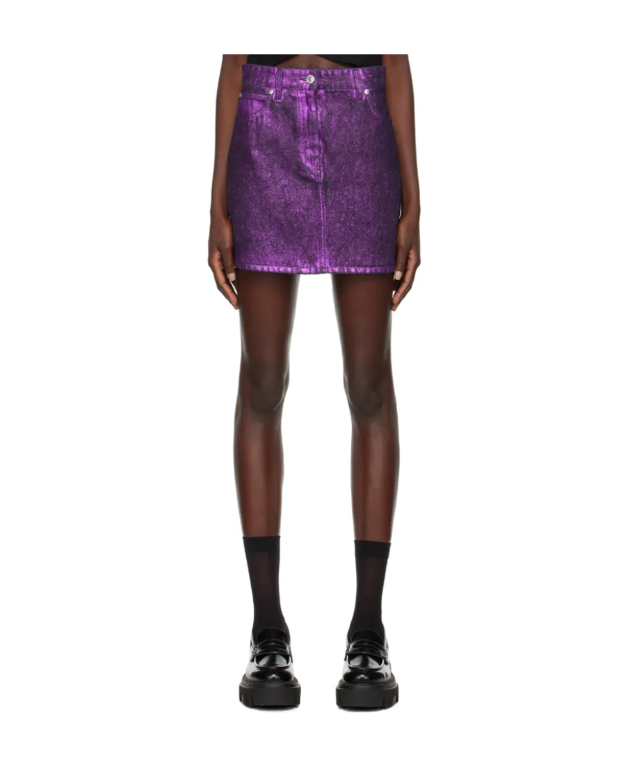 Logo Denim Skirt