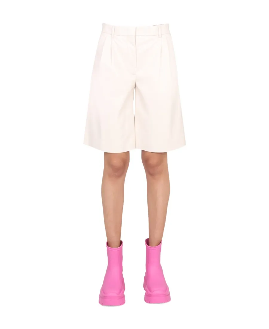 Faux Leather Bermuda Shorts