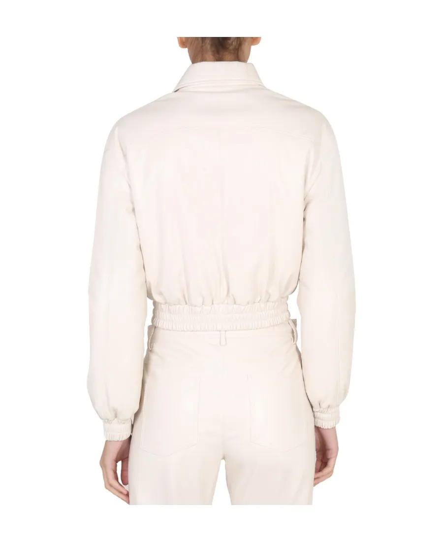Cropped Zipped Bomber Jacket
