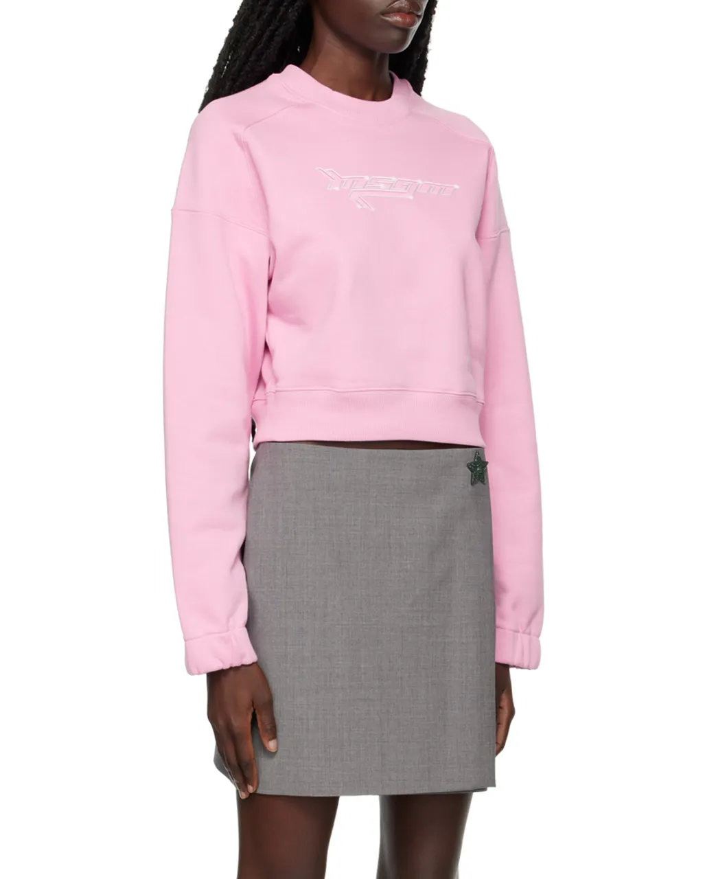 Logo-Printed Cropped Sweatshirt