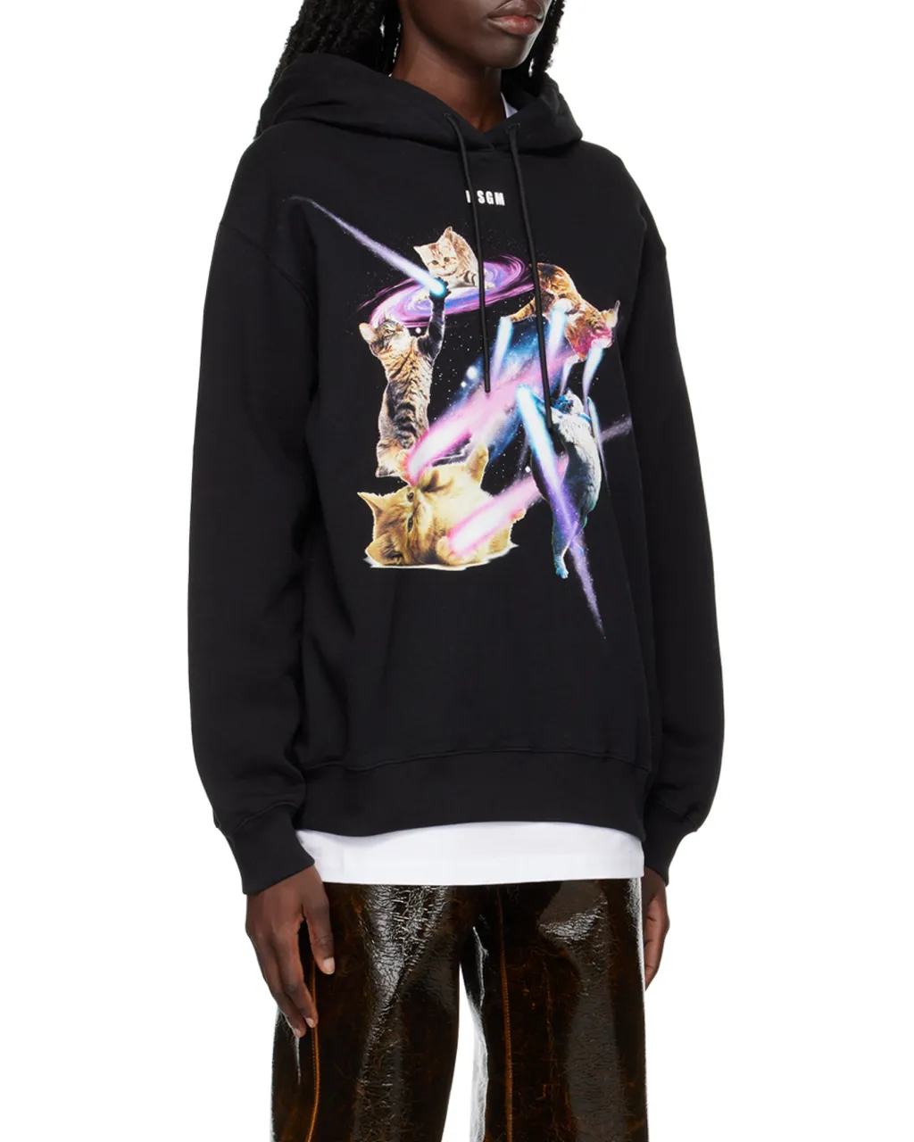 Graphic-Print Drawstring Hoodie