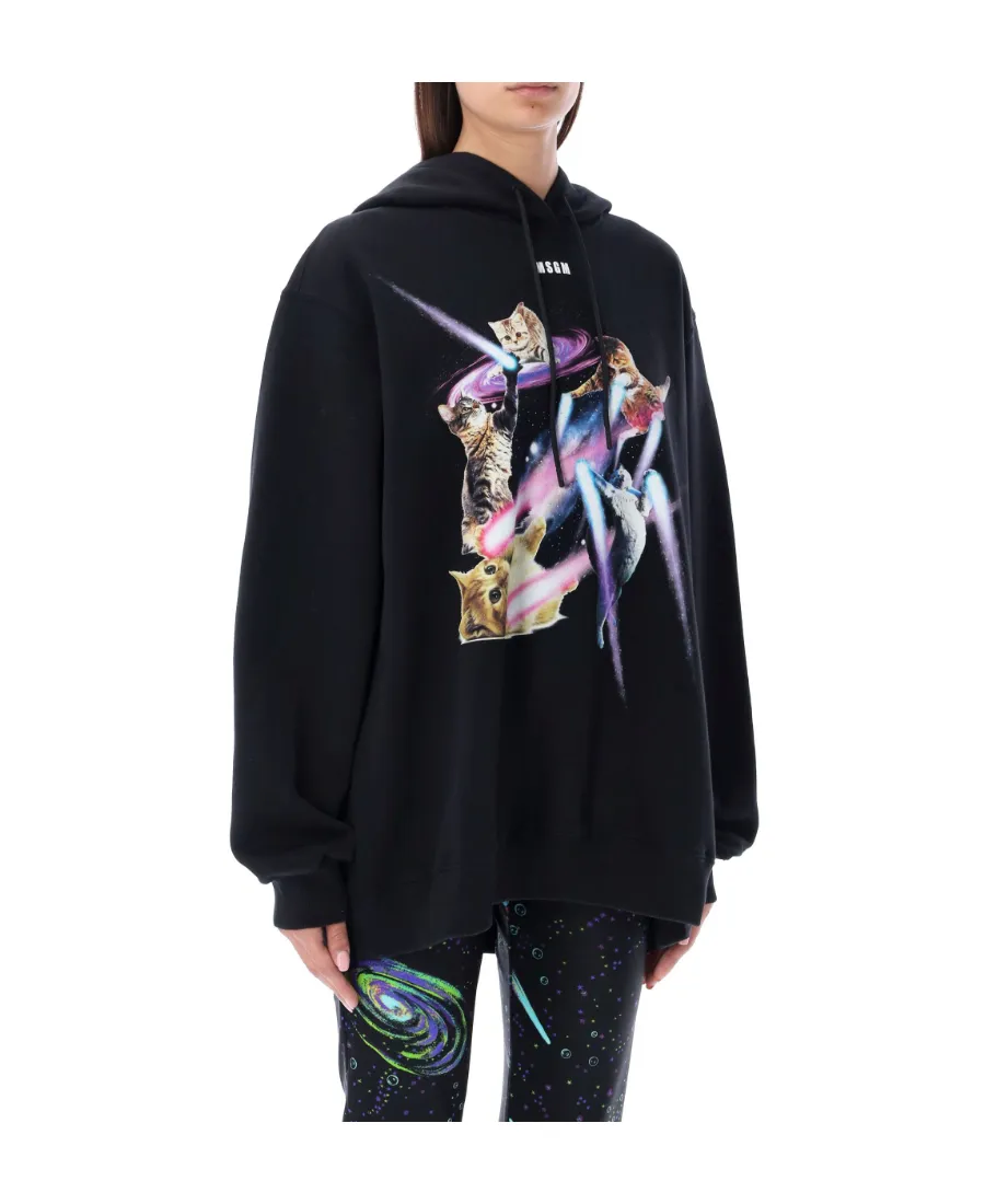 Graphic-Print Drawstring Hoodie