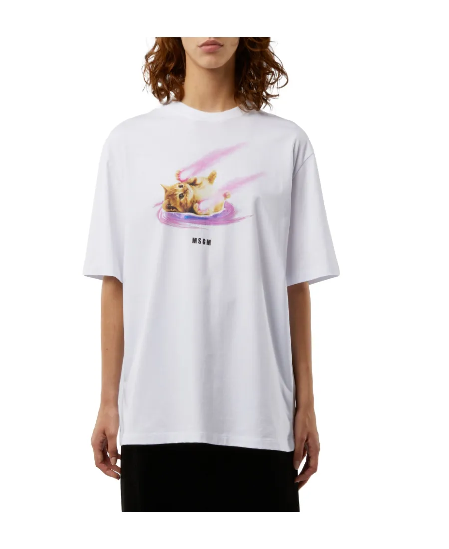 Space Cat Designs Cotton T-Shirt