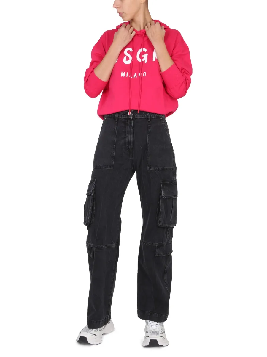 Logo-Print Long-Sleeve Hoodie
