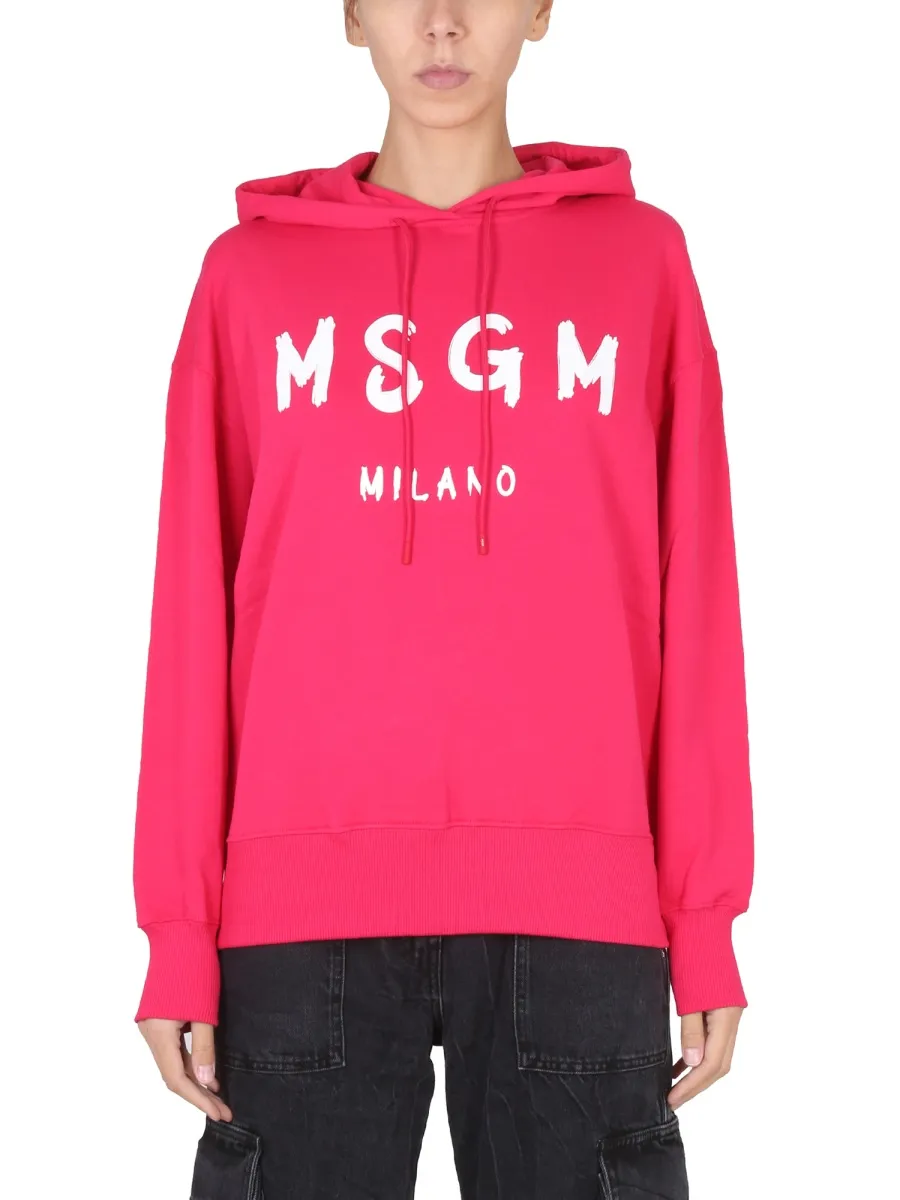 Logo-Print Long-Sleeve Hoodie