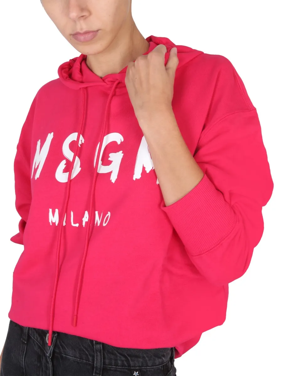Logo-Print Long-Sleeve Hoodie