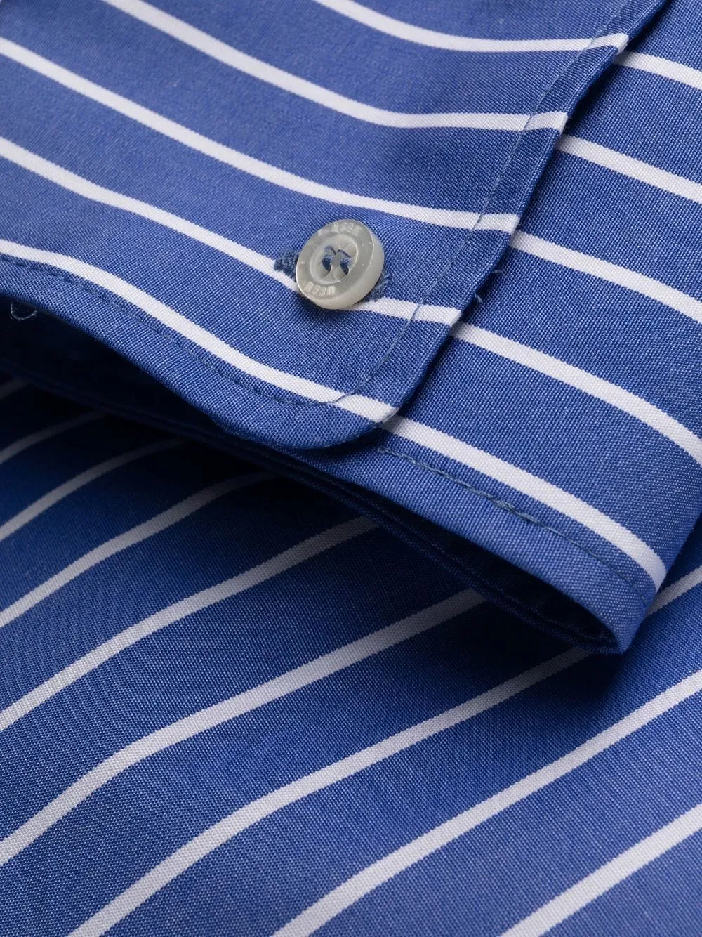 Ruffle-Detail Striped Shirtdress