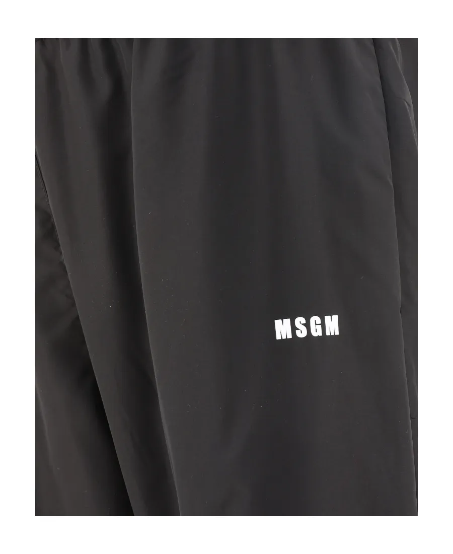 Logo Printed Elastic Waist Pants