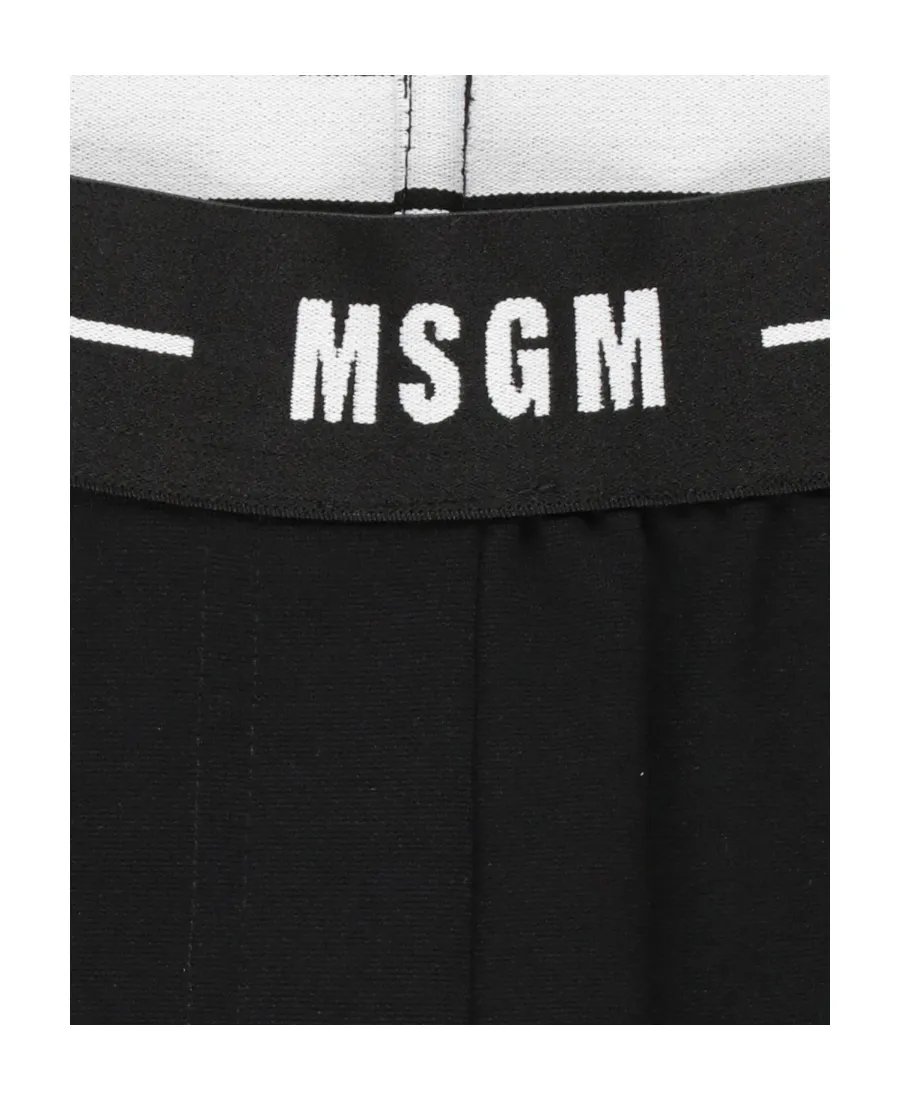 Logo Waist Flared Jersey Trousers