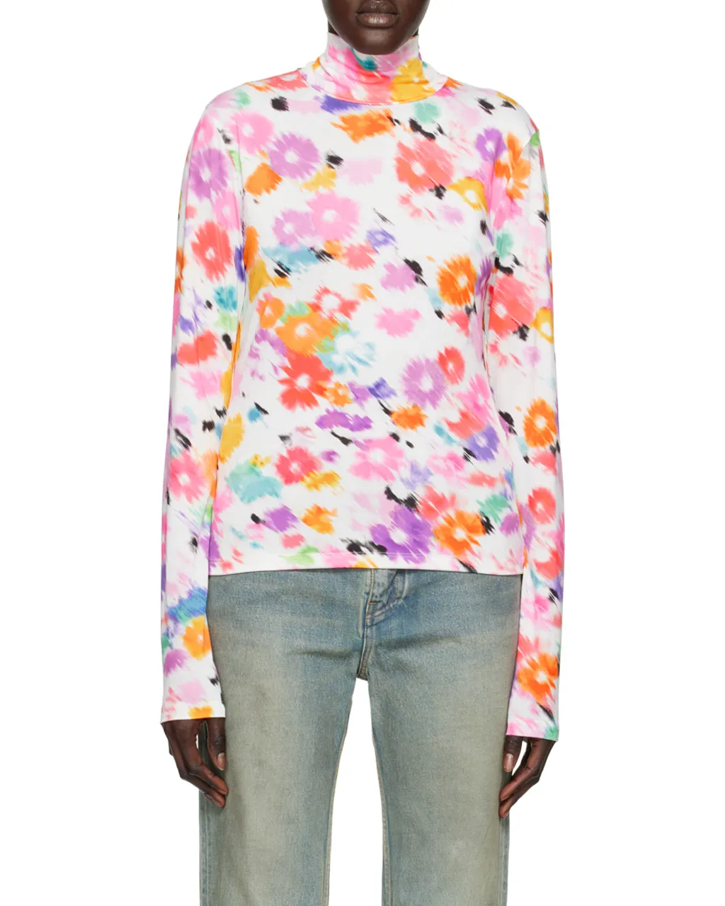 Floral Print Long-Sleeve Jersey
