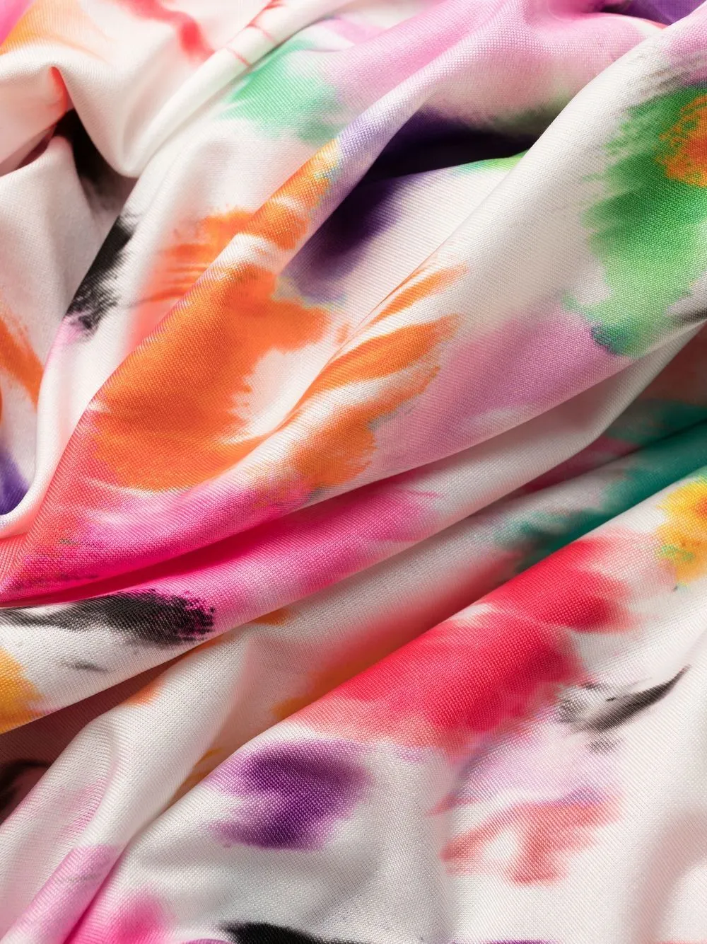 Abstract Floral-Print Midi Dress
