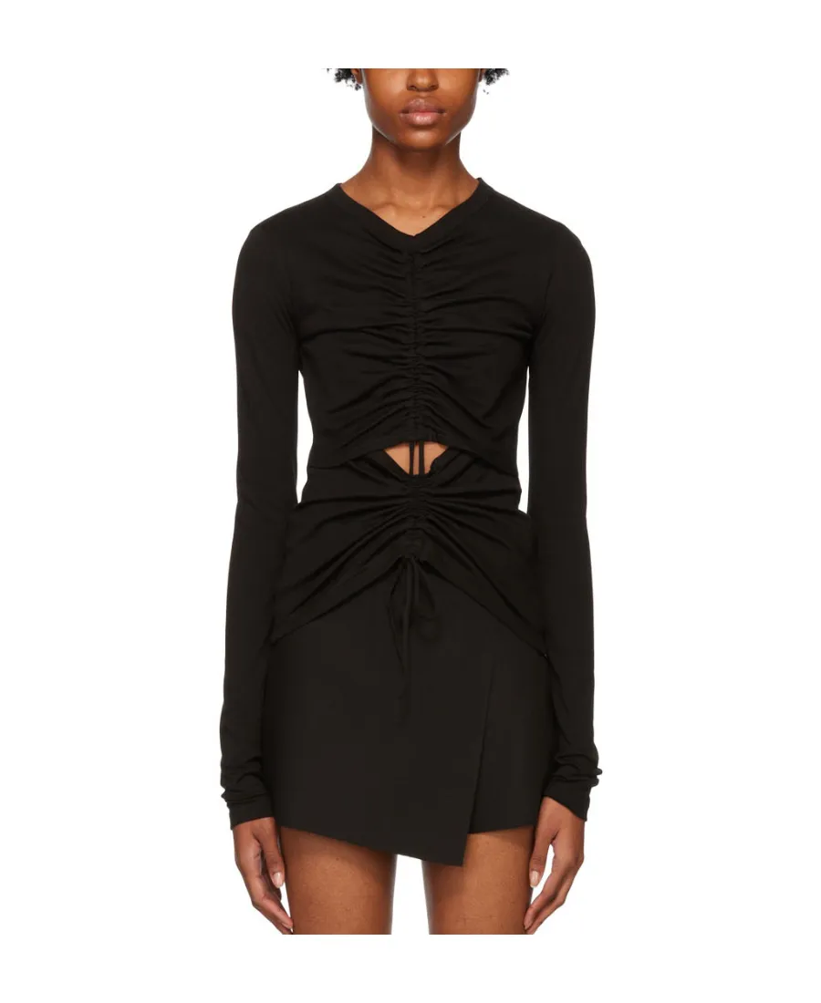 Rope Hollowed-Out Long-Sleeved T-Shirt