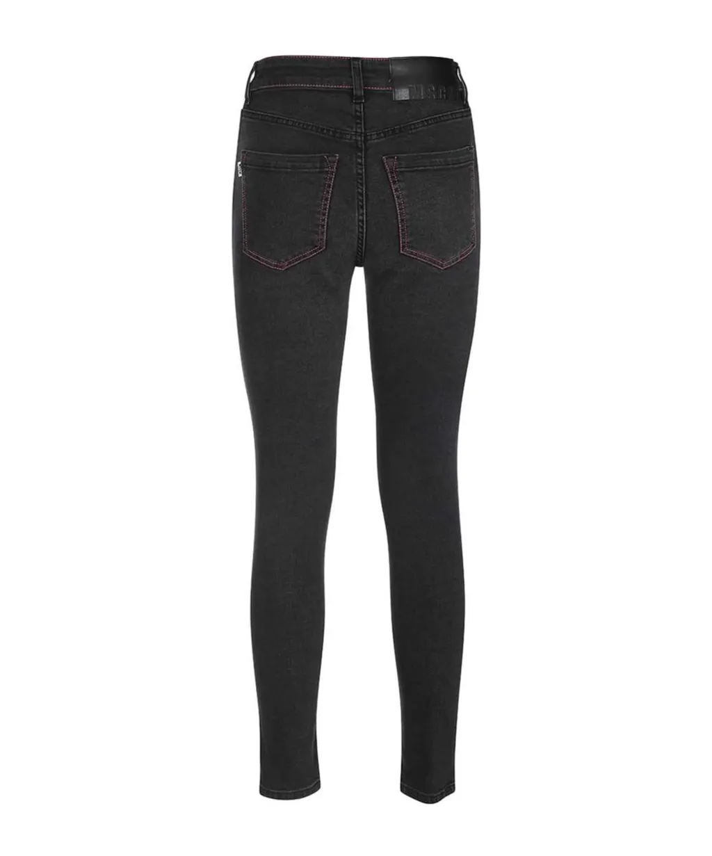 Tonal-Stitch Skinny Jeans