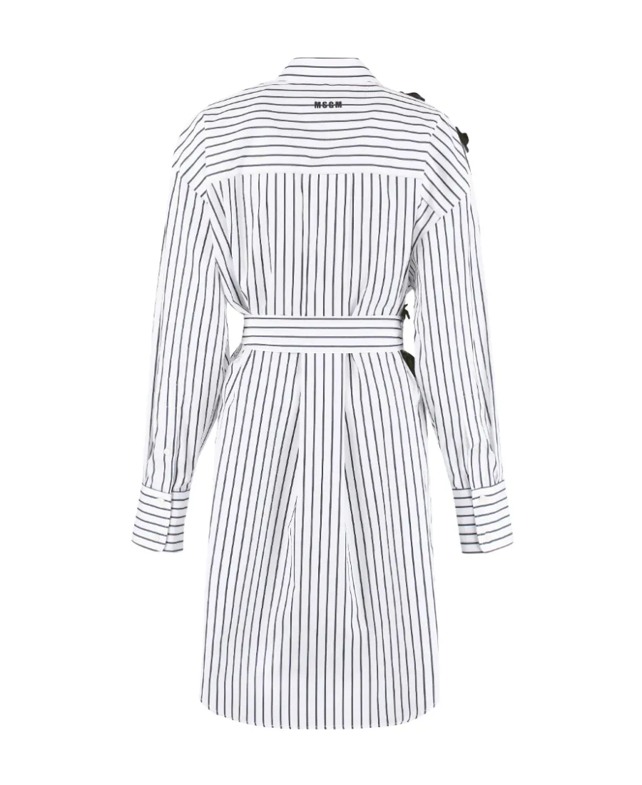 Ruffled Belted Shirtdress