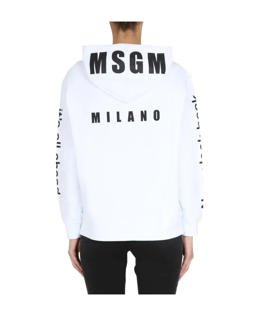 Logo Printed Hooded Sweater