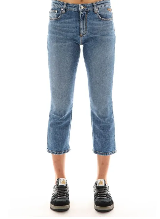 Logo Embroidered Jeans
