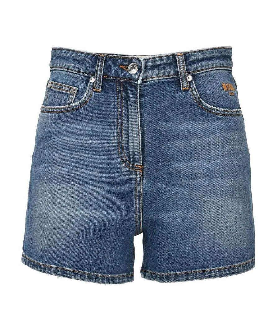 Logo Denim Shorts