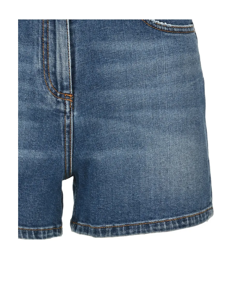 Logo Denim Shorts