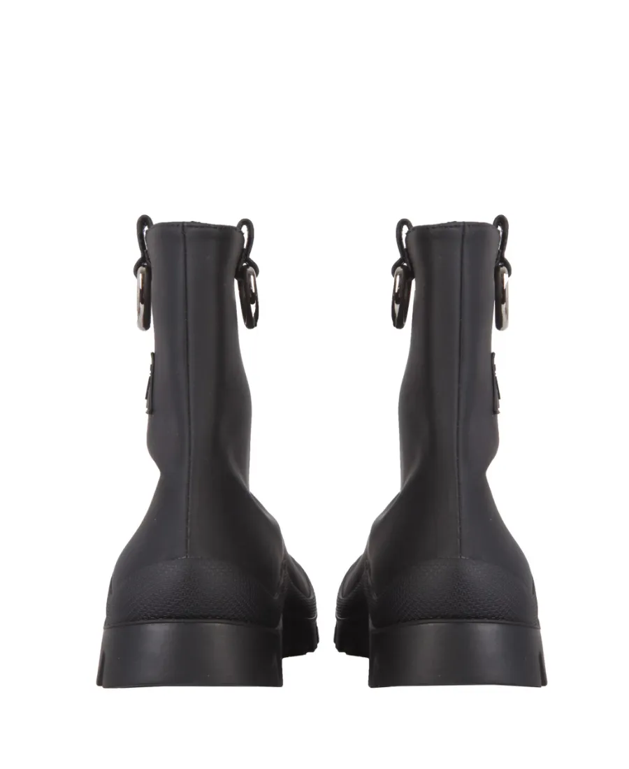 Logo Embossed Slip-On Ankle Boots