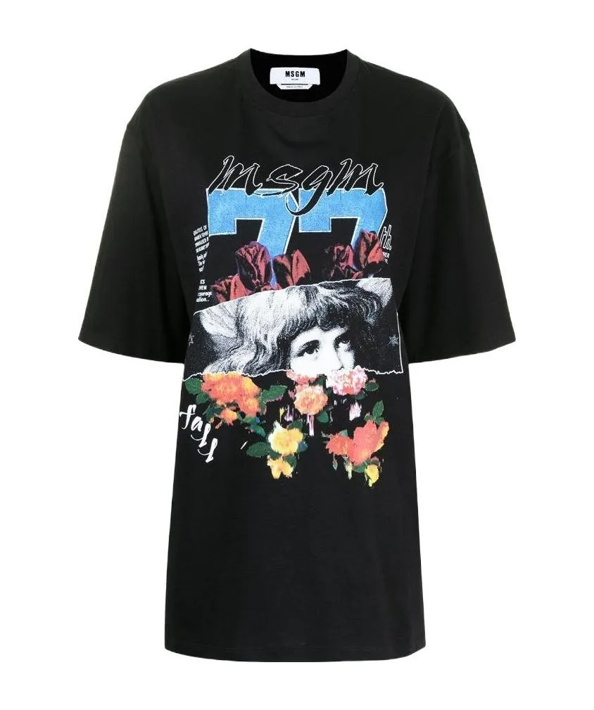 Collage Print Oversized T-Shirt