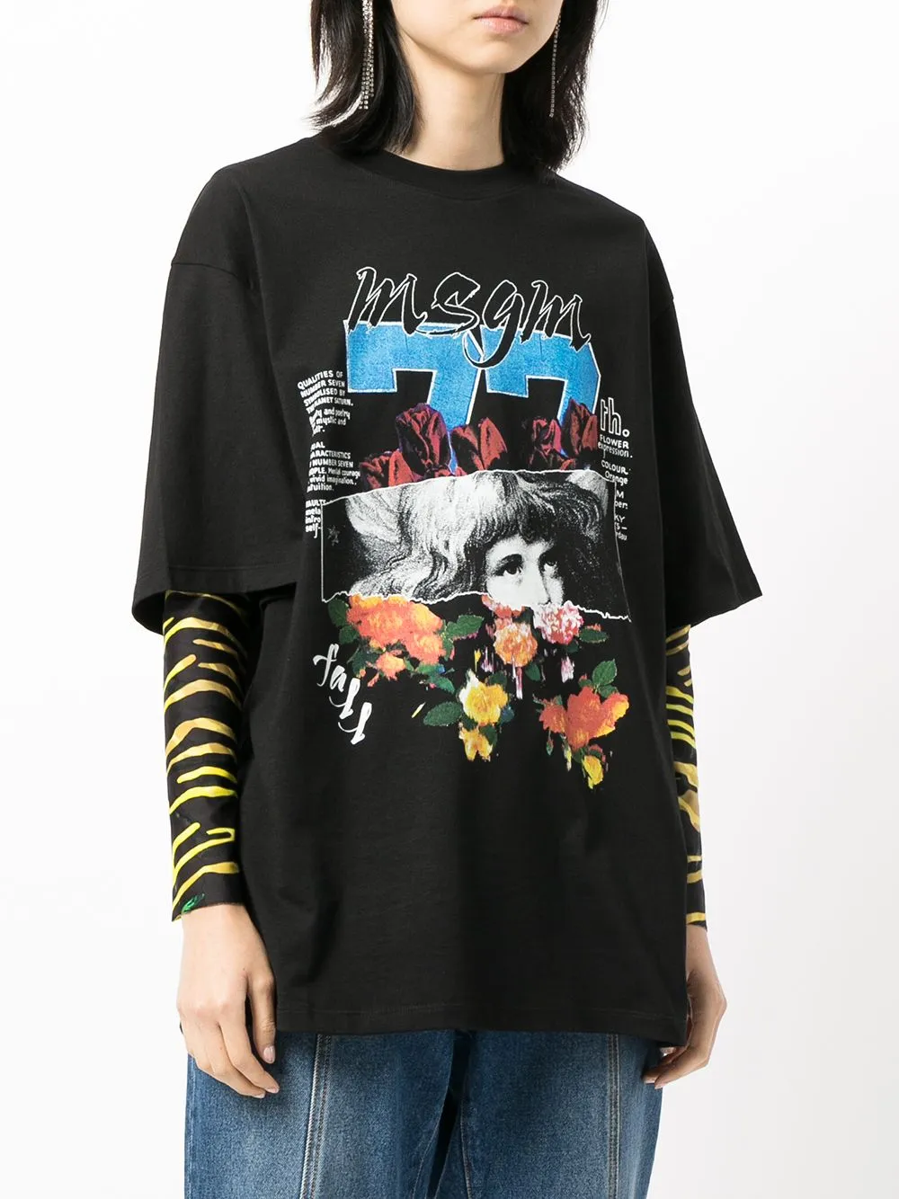 Collage Print Oversized T-Shirt