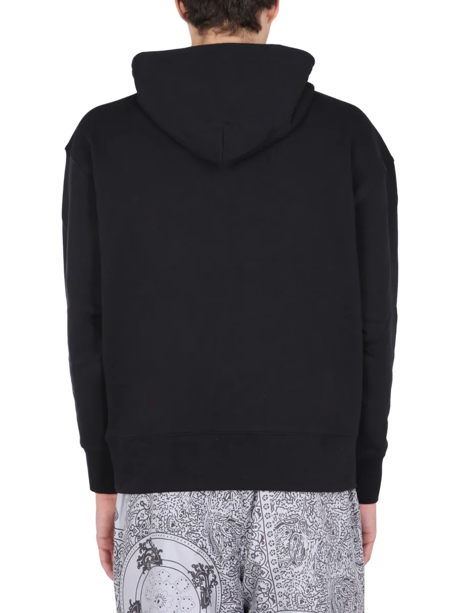 Long-Sleeved Logo Print Hoodie
