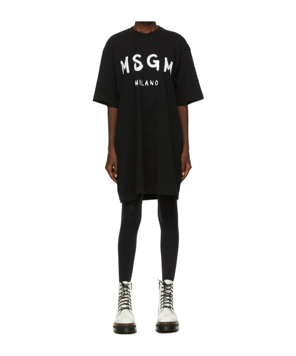 Logo Printed Crewneck T-Shirt Dress