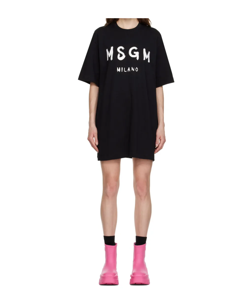 Logo Printed Crewneck T-Shirt Dress
