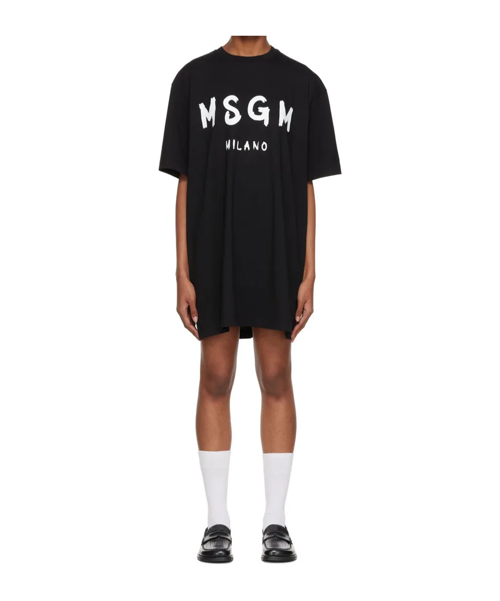 Logo Printed Crewneck T-Shirt Dress