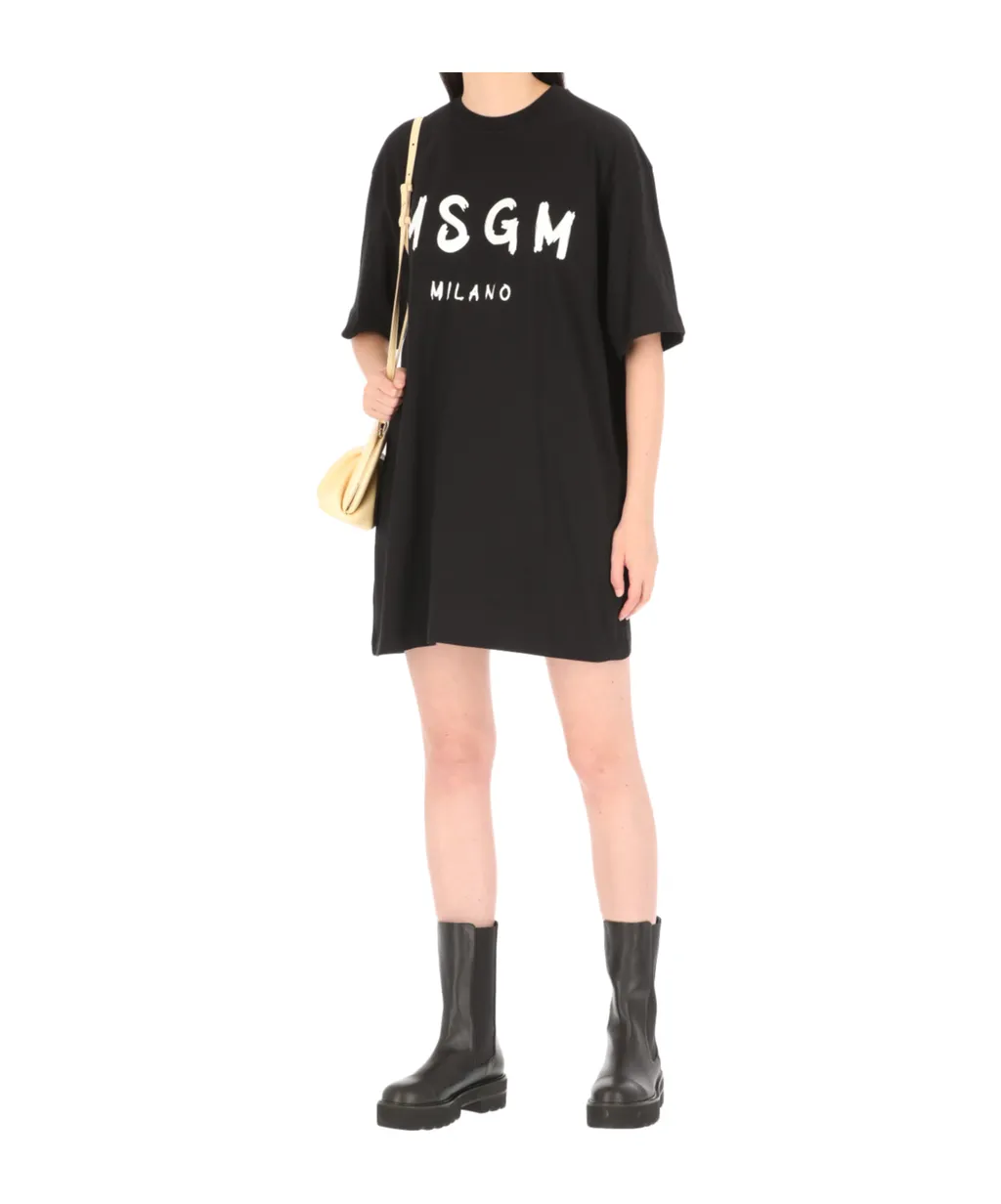 Logo Printed Crewneck T-Shirt Dress