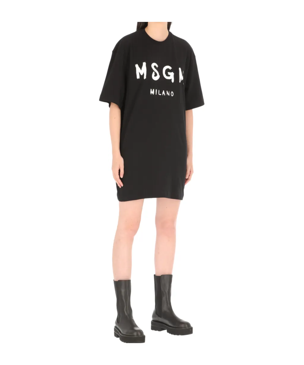 Logo Printed Crewneck T-Shirt Dress