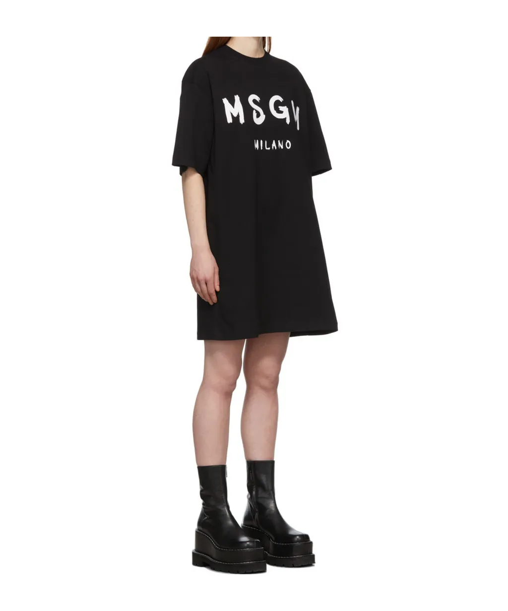 Logo Printed Crewneck T-Shirt Dress